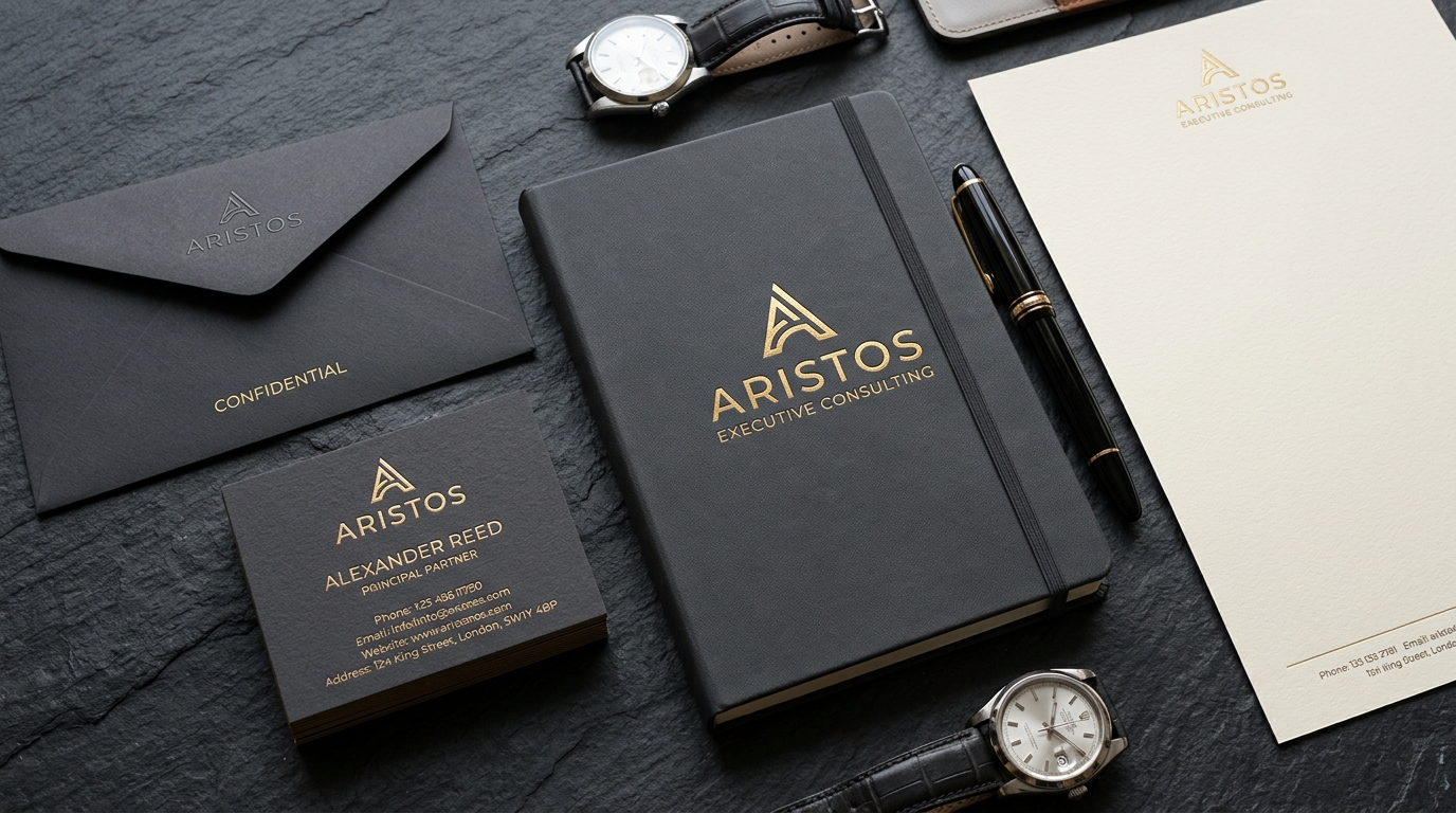 Papelería corporativa ejecutiva y mockups de alta gama