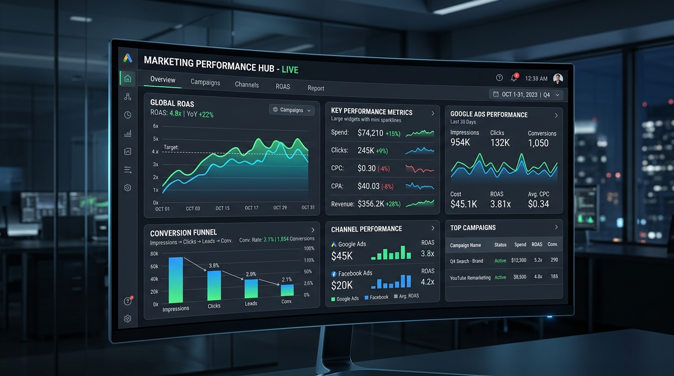 Dashboard de Analítica y ROAS para Campañas B2B