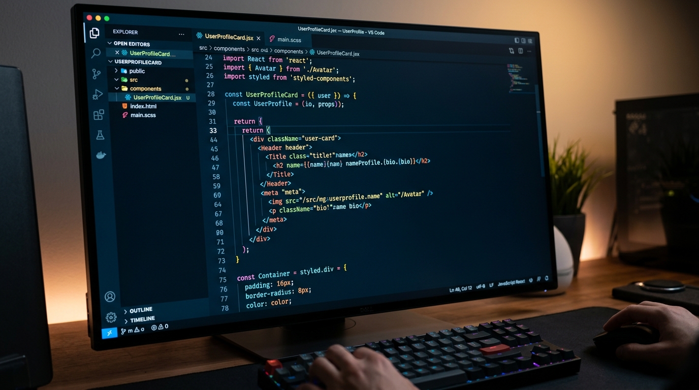 Código limpio, modular y arquitectura de componentes frontend
